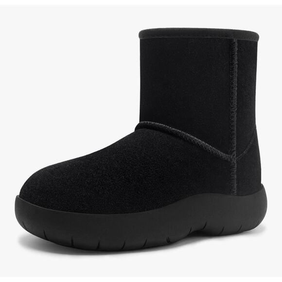 Athlefit Womens Platform Flat Bottom Boot Cognac New W/ Box - Picture 2 of 5